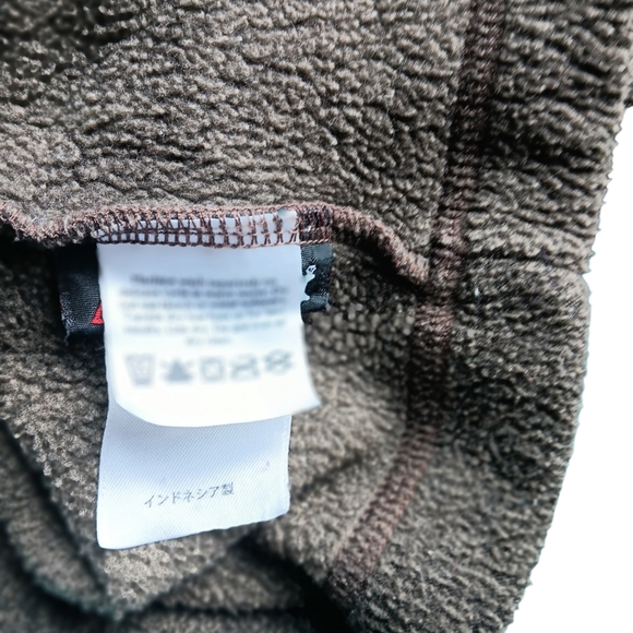 EDDIE BAUER WOMEN'S SIZE LARGE BROWN TERRY CLOTH FRONT BUTTON POCKET SWEAT SHIRT - Picture 3 of 5